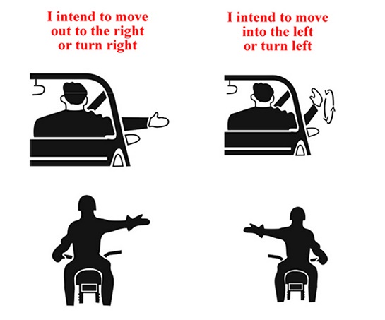 hand signals driving test